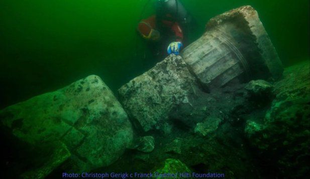 Descoperire impresionanta! Scafandrii au gasit ramasiţele unui templu antic si alte comori din celebrul Heracleion