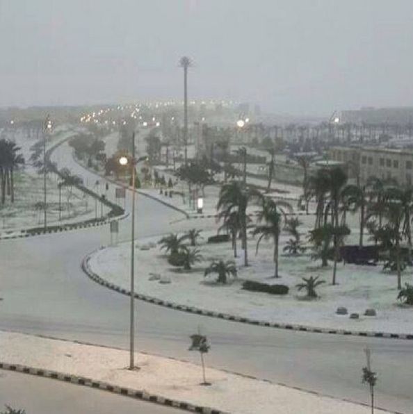 Prima ninsoare in Egipt, dupa 112 ani